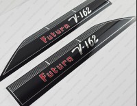 Glastron Futura V-162 1973 CHROME Boat Decals Set of 2 x 13.5"
